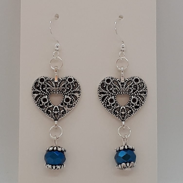 Silver Charm Crystal Earrings SKU ESC0021R040 Silver Charm Crystal Earrings SKU ESC0021R040