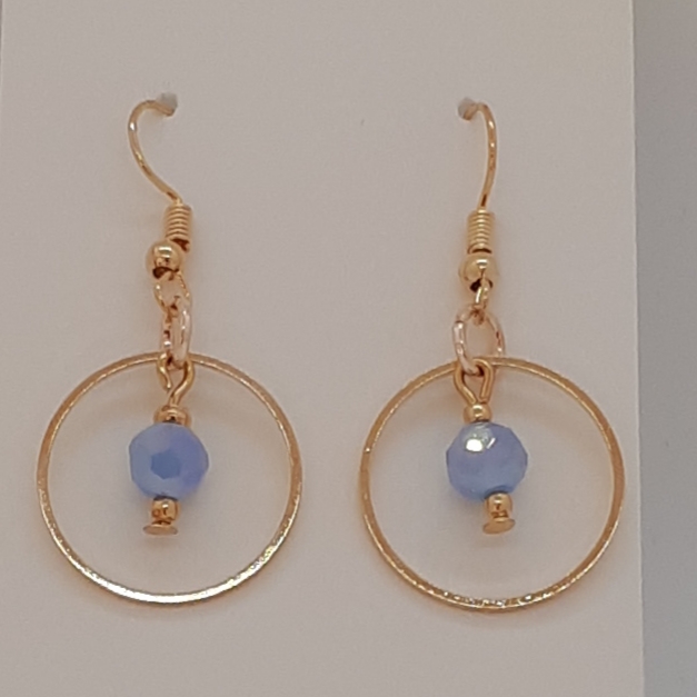 Earring-Gold-Crystal-CIrcle-(LB)-R40 Earring-Gold-Crystal-CIrcle-(LB)-R40