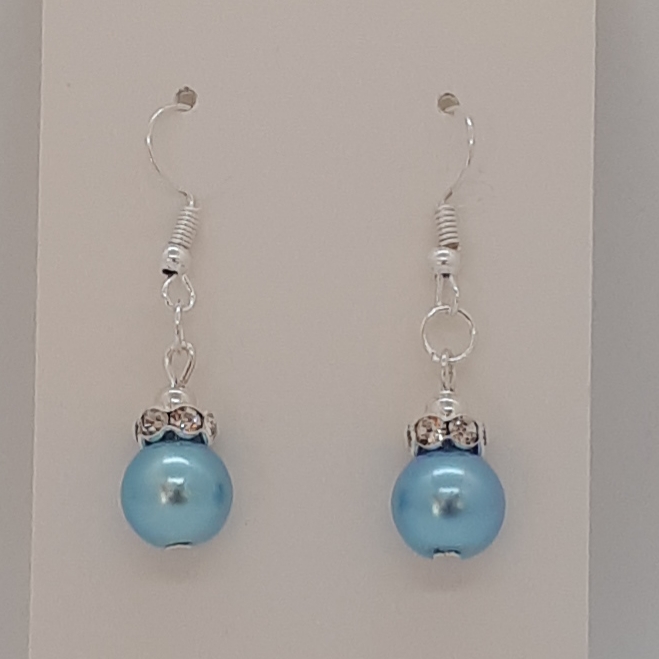 Earrings-Silver-Glass-Pearl-(LB)-R30