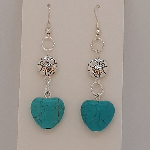 Silver Charm Turquoise Earrings 1 for R30 Silver Charm Turquoise Earrings 1 for R30