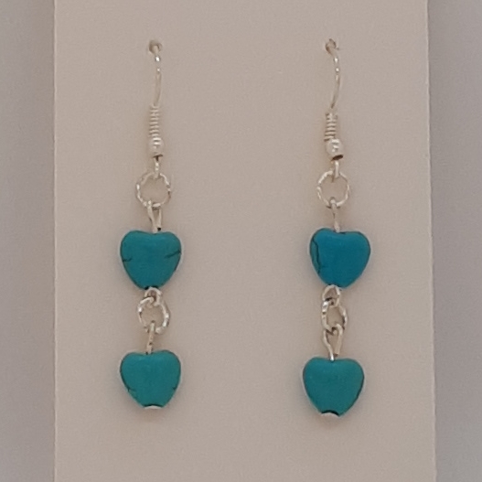 Silver Turquoise Earrings-2 for R30 Silver Turquoise Earrings-2 for R30