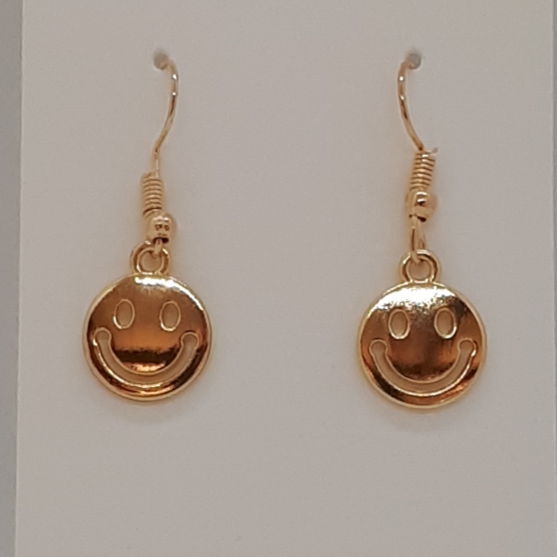 Earring-Gold-Charm-Smile-R30