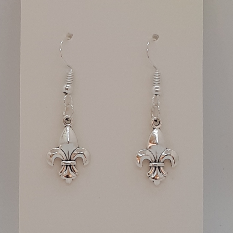 Earing-Silver-Charm-Fleur-R30