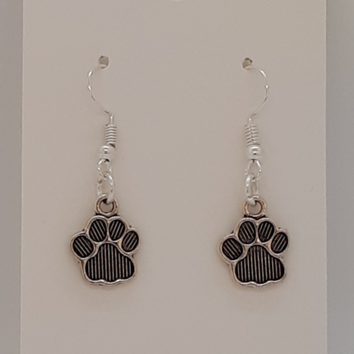 Earring-Silver-Charm-Paw-R30