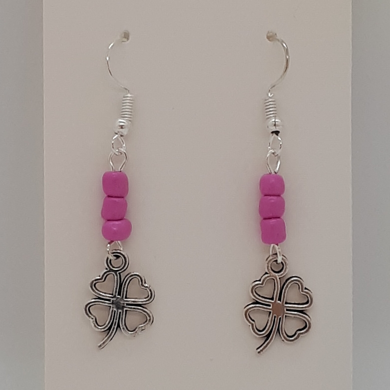 Earings-Silver-Charm-Clover-R30