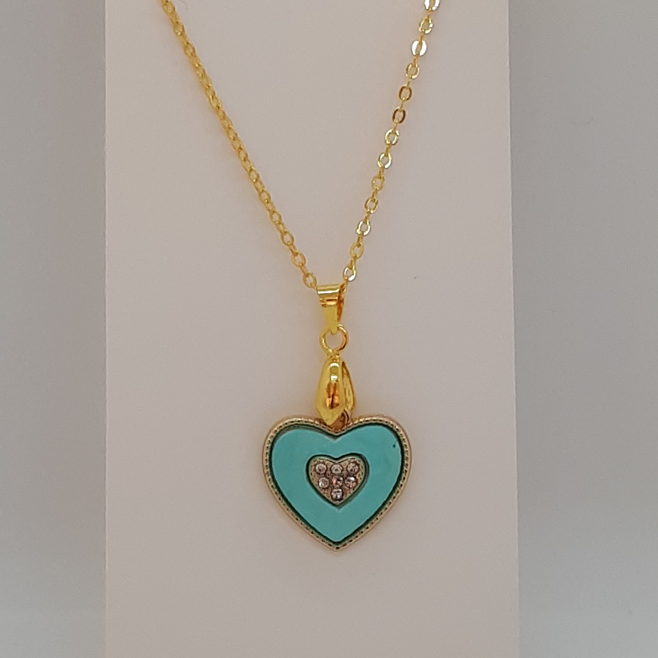 Pendant-Gold-Aqua-Heart-R40